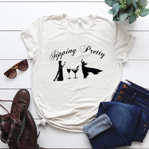 Frozen Anna & Elsa themed Funny T-shirt for Women - Picture 3 of 4